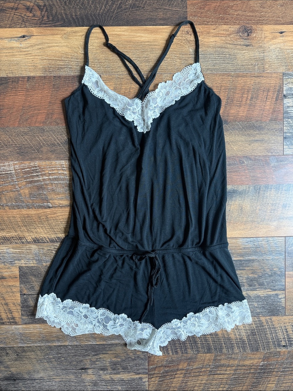 VS Lace Trim Sleep Romper